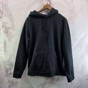 Hill City Hoodie Mens Large Black Sweatshirt Pullover Fleece Heavyweight